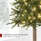 Pre Lit Pencil Christmas Tree Slim Alpine Design with LED Lights, Hinged Branches & Metal Stand